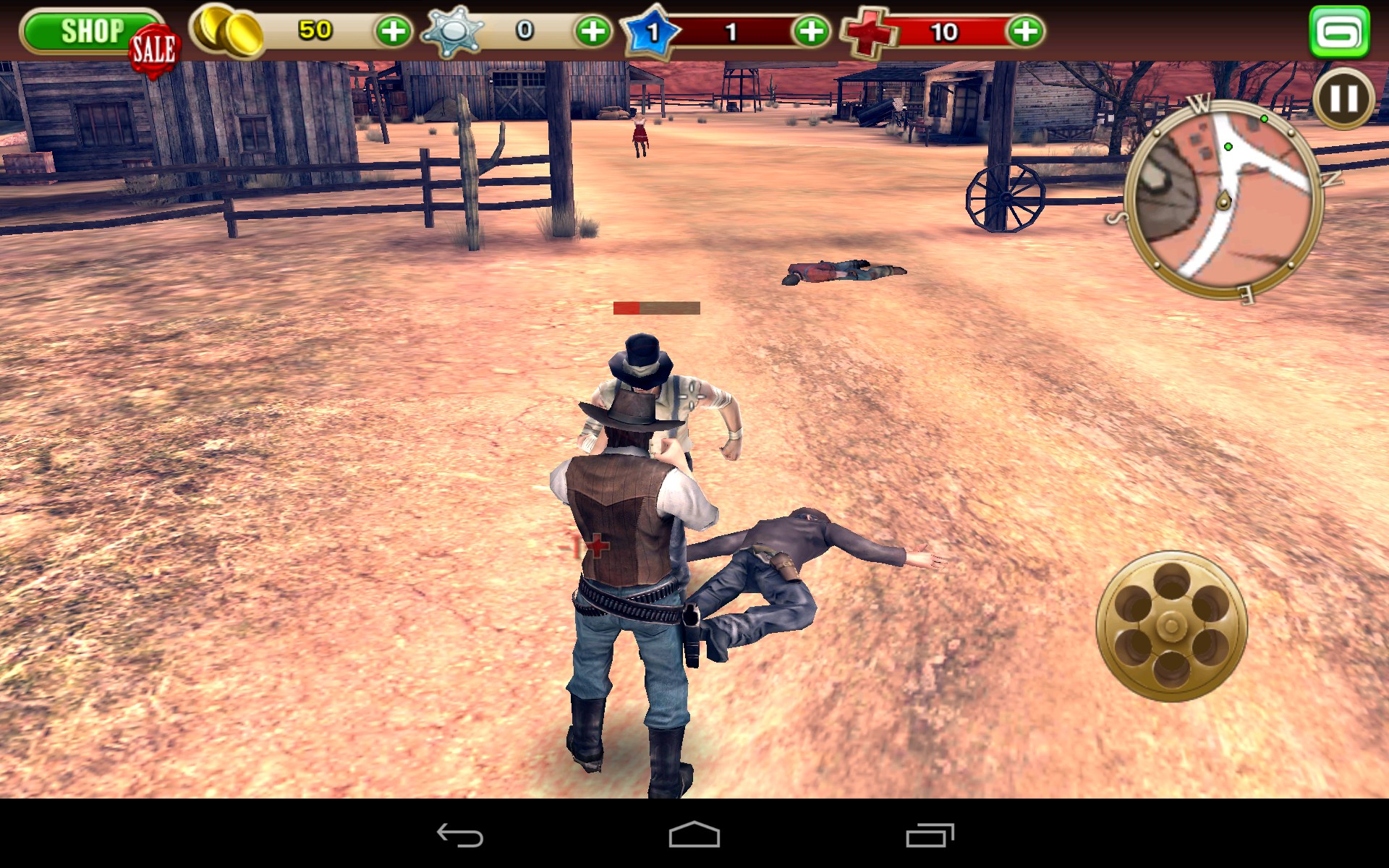 how to download six guns for android